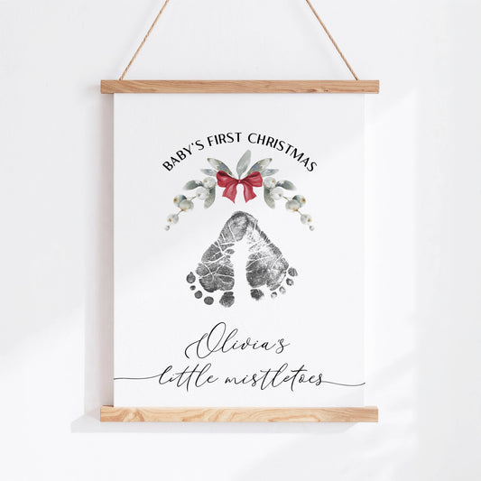 Babys First Christmas Keepsake Poster hanging art